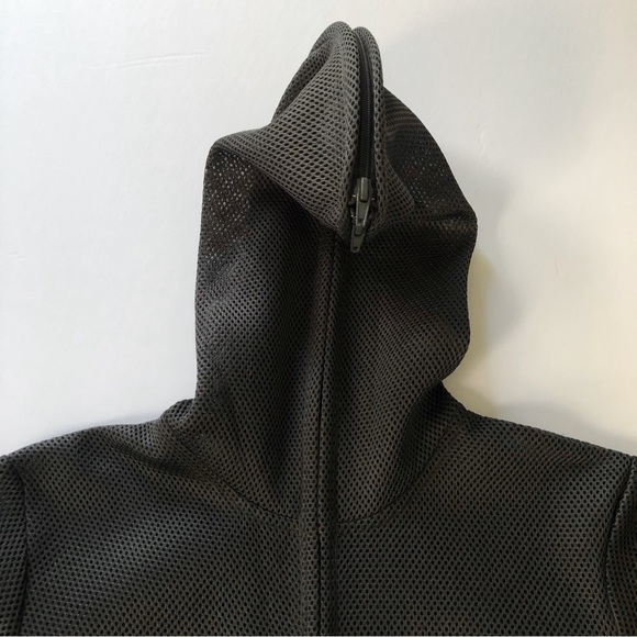 Unusual rare nylon hoodie by Alex Goes connecting zippers, 2 front pockets sz S - Picture 5 of 15